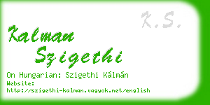 kalman szigethi business card